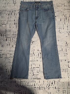 Cody James Men's Light Blue Straight-Leg Jeans